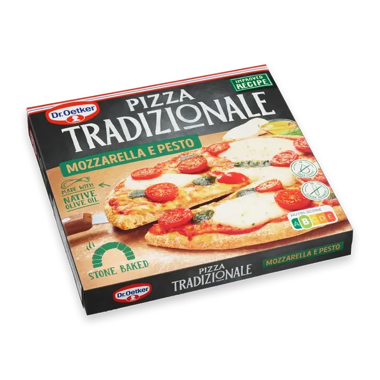 Pizza Tradizionale Mozzarella & pesto 385g Dr. Oetker