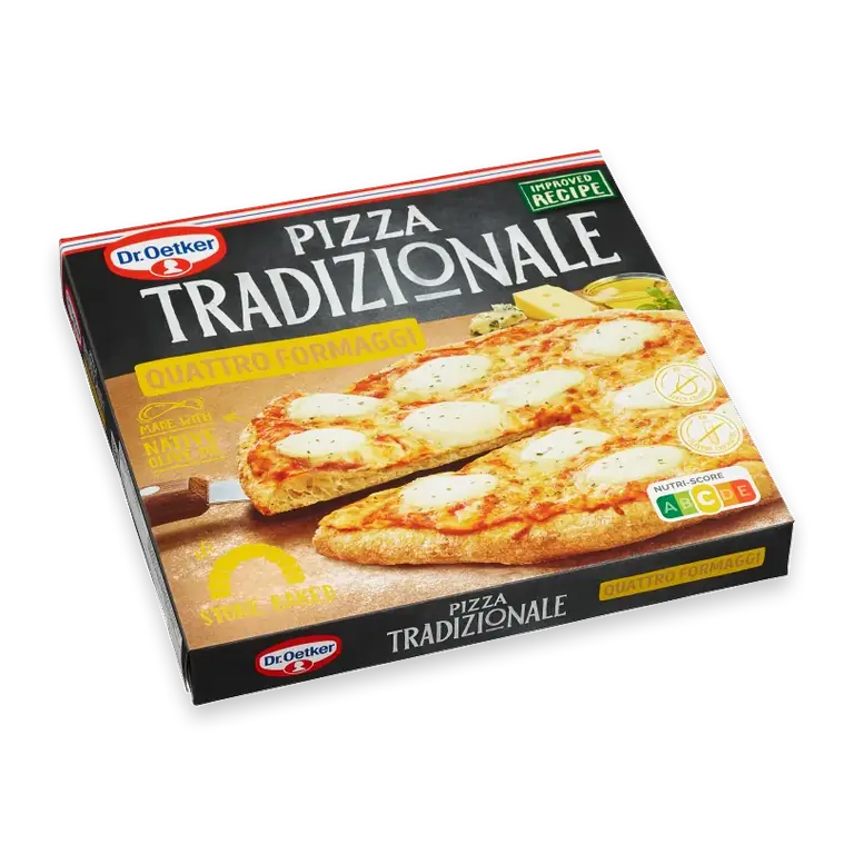 Pizza Tradizionale Quattro Formaggi Fryst 380g Dr. Oetker