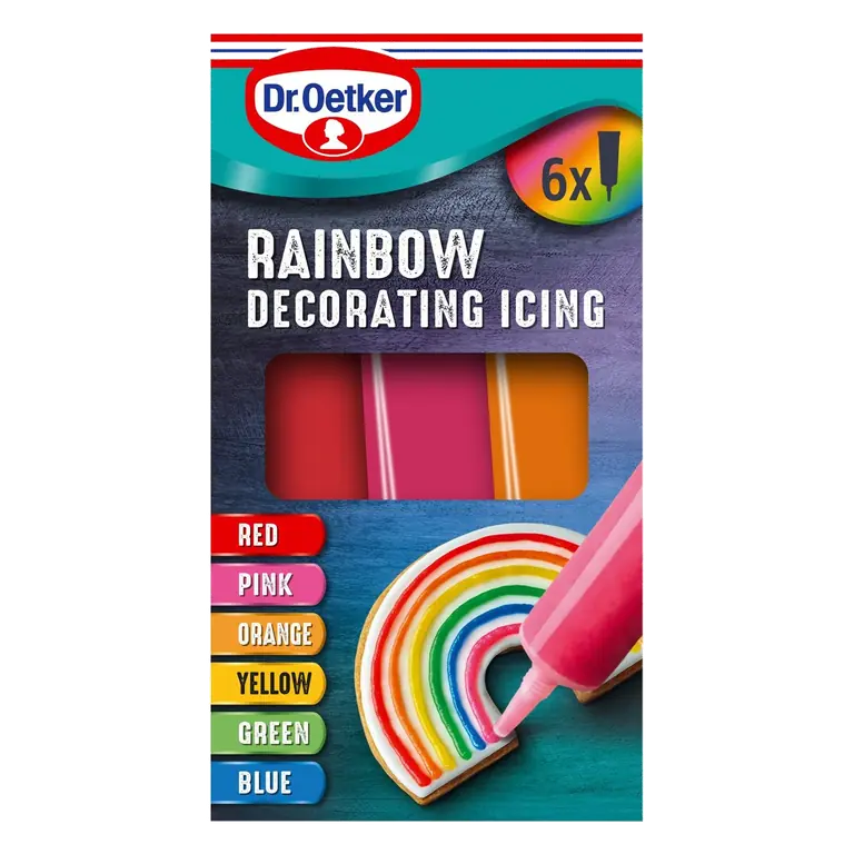 r Rainbow Decorating Icing 6 x 17g (102g)