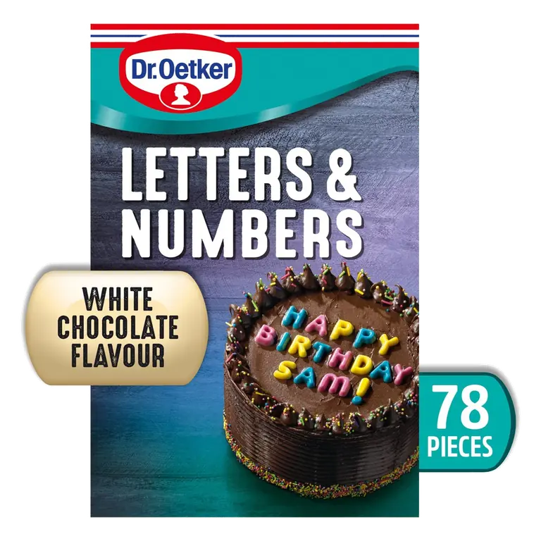 r White Chocolate Letters & Numbers
