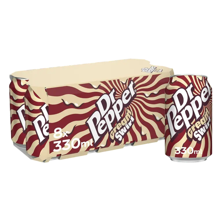 8 x 330ml Cream Swirl Soft Drink Cans