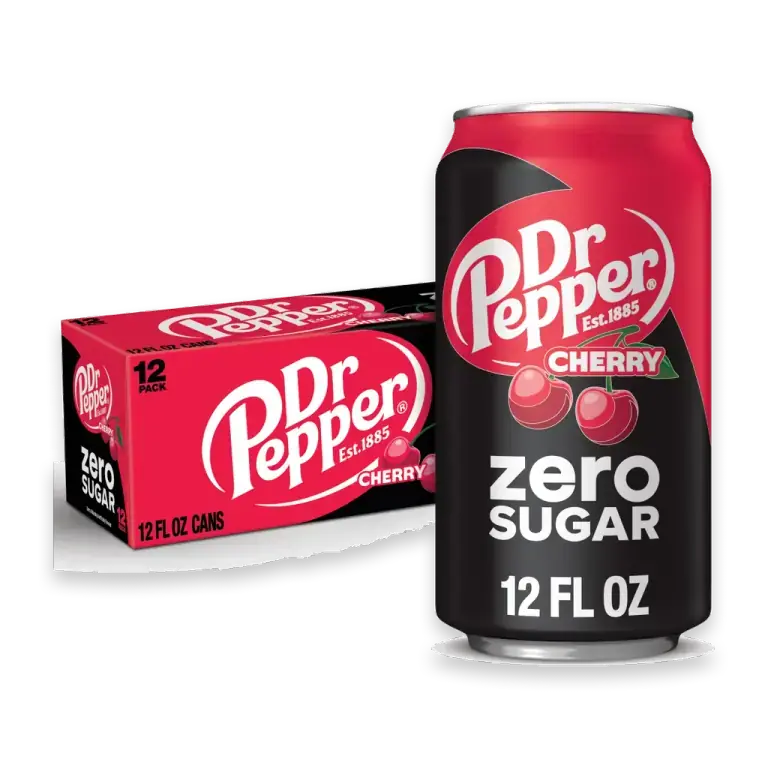 Cherry Zero Sugar Soda Cans