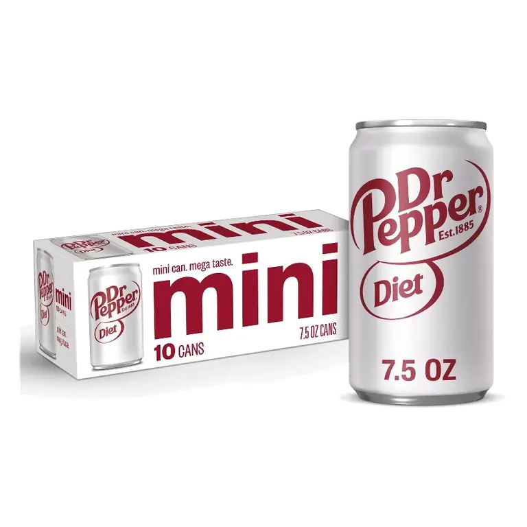 Diet Dr Pepper Soda, 10pk/7.5 fl oz Mini Cans