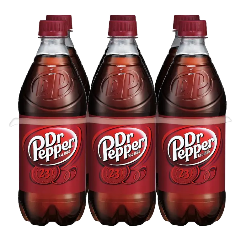 Dr Pepper Soda, 6pk/16 fl oz Bottles: Cola Flavor
