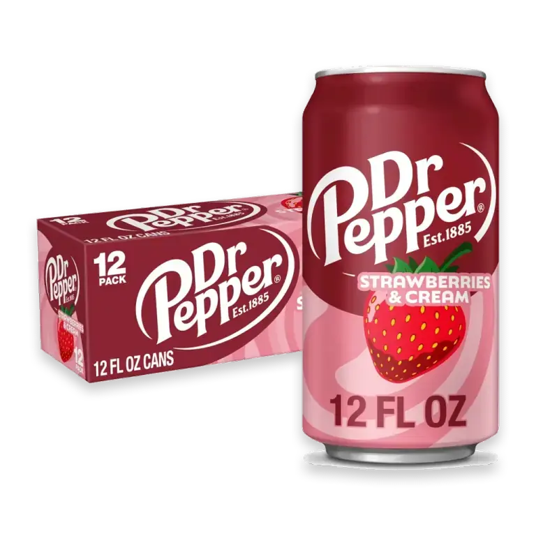 Strawberries and Cream Soda Cans