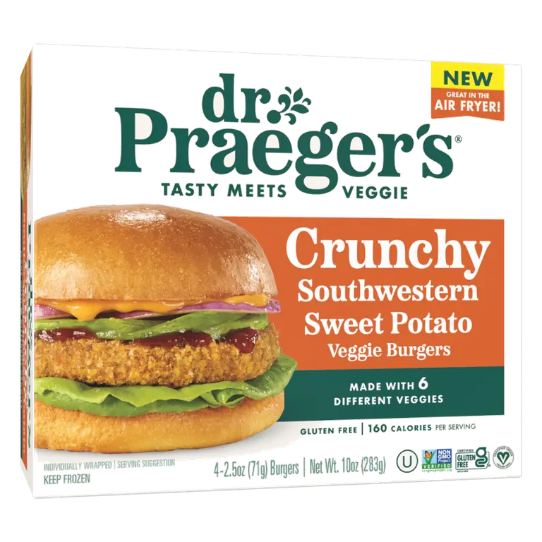 Crunchy Southwestern Sweet Potato Veggie Burgers