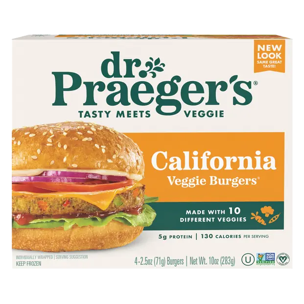 Plant-Based Vegan California Veggie Burgers - 4 ct Frozen