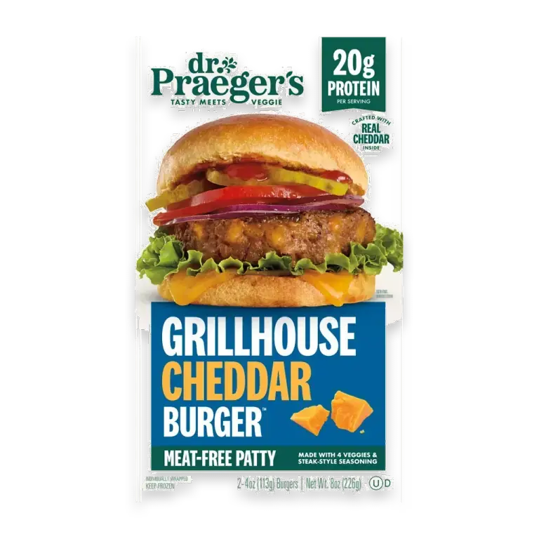 Sensible Foods Grillhouse Cheddar Burger Meat-Free Patties