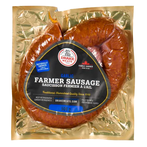 Farmer Sausage Garlic Smoked 500 g