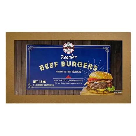 Frozen Regular Beef Burger 1.3 kg