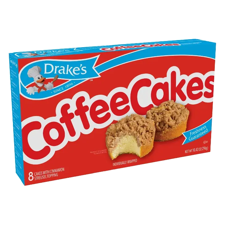 Drake's Coffee Cakes with Cinnamon Streusel Topping, 10.42oz/8ct