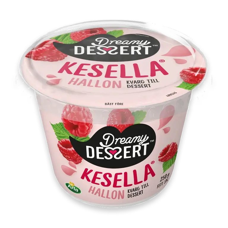 Dessertkvarg Kesella® Hallon 5% 250g