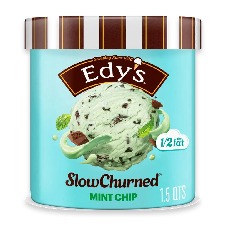 Edy’s/Dreyer’s Slow Churned Mint Chocolate Chip Light Ice Cream, 1.5 Qt