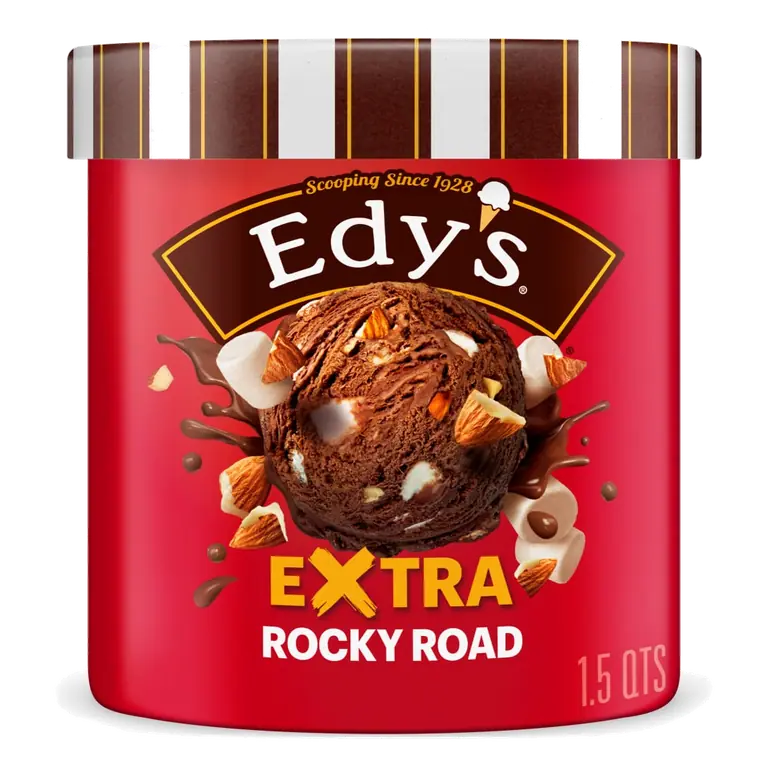 the Original Rocky Road Chocolate Ice Cream, Marshmallow Pieces, Almonds