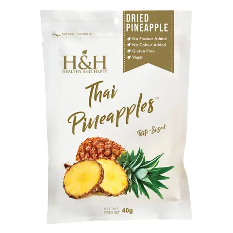 H&H Healthy & Happy Dried Fruit Thai Pineapple 40 g