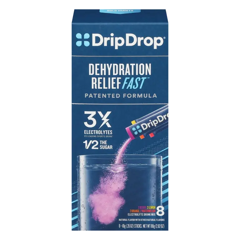 Ors Dehydration Relief Fast Electrolyte Powder Variety Pack, Berry, Lemon, Orange, Watermelon