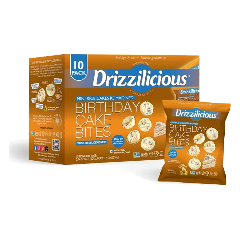 Drizzilicious Drizzled Mini Rice Cakes Multipack, 7.4oz/10ct