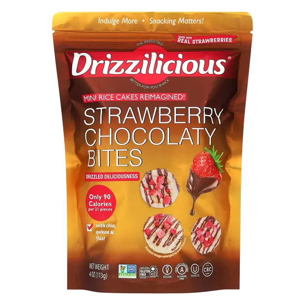 Strawberry Chocolaty Rice Cake Bites