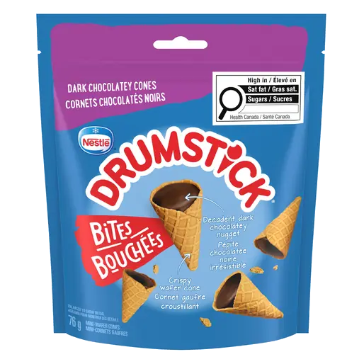 Chocolate Bites Dark Chocolatey Cones 76 g