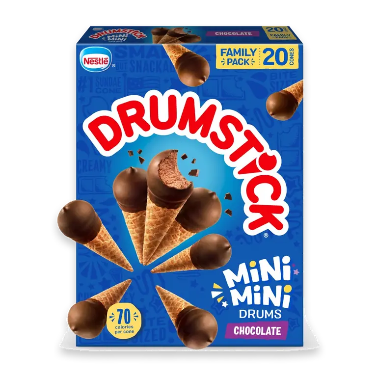 Mini Mini Drums Chocolate Sundae Cones, 20 Count