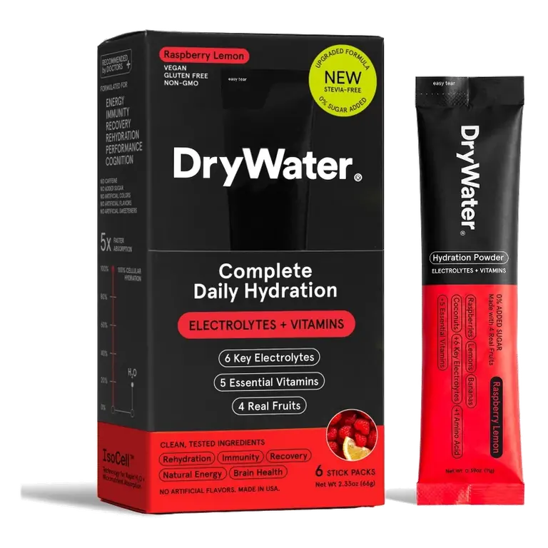 DryWater Raspberry & Lemon, 6ct