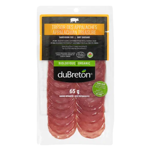 Organic Dry Sausage Appalachian Treasure Sliced 65 g