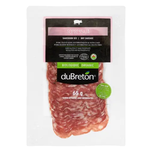 Organic Dry Sausage Sopressata Sliced 65 g