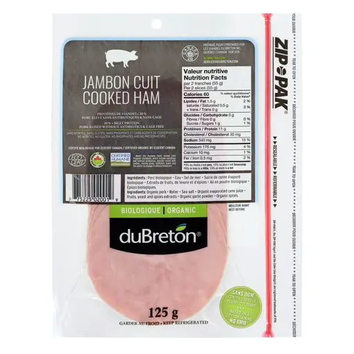 Organic Ham Cooked 125 g