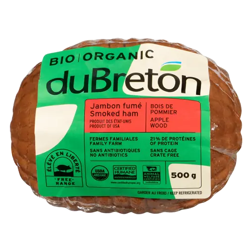 Organic Smoked Ham Apple Wood 500 g