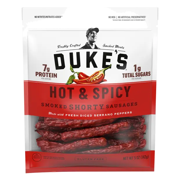 Hot & Spicy 7g Protein Smoked Shorty Sausages