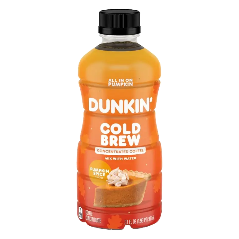 Dunkin’ Pumpkin Spice Flavored Cold Brew Coffee Concentrate, 31oz: Medium Dark Roast