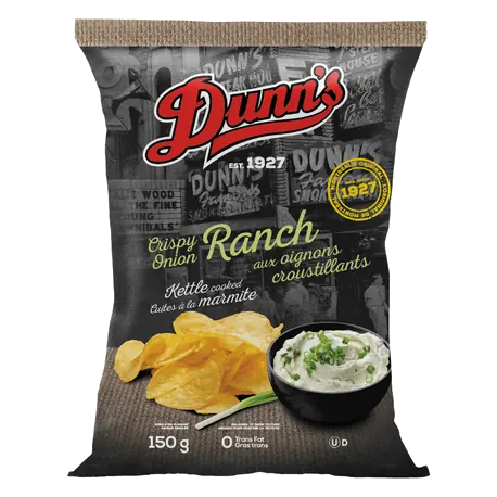 Famous Potato Chips Kettle Crispy Onion Ranch 150 g