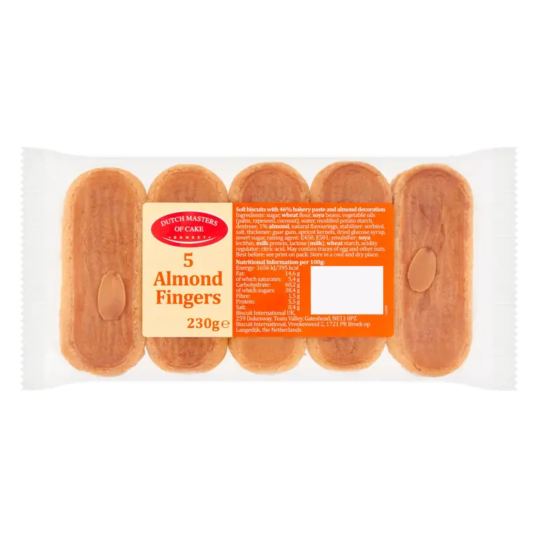 Dutch Masters of Cake 5 Almond Fingers 230g
