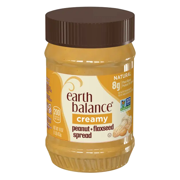 Natural Creamy Peanut + Flaxseed Spread