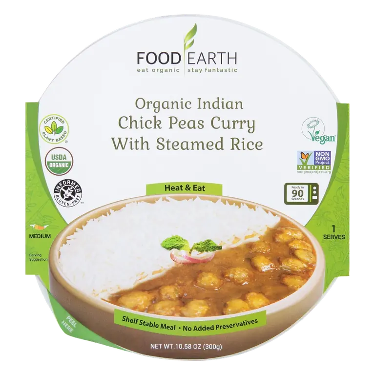 Chick Peas Curry with Steamed Rice