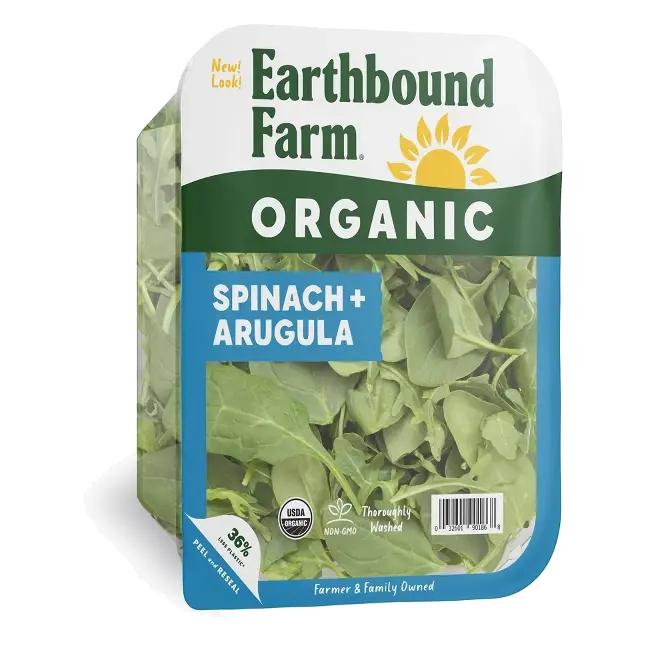 Half & Half Organic Baby Spinach Baby Arugula