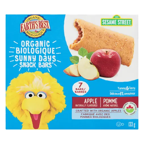 Organic Snack Bars Sunny Day Apple 133 g