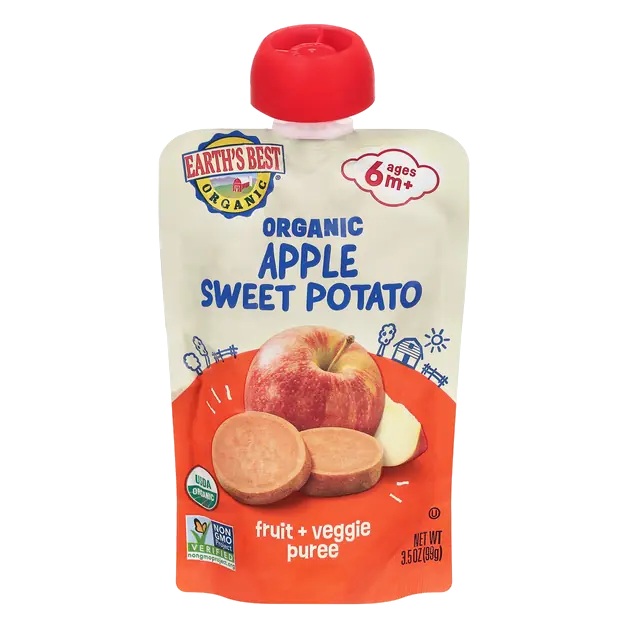 Organic 2 Baby Food Sweet Potato & Apple Puree