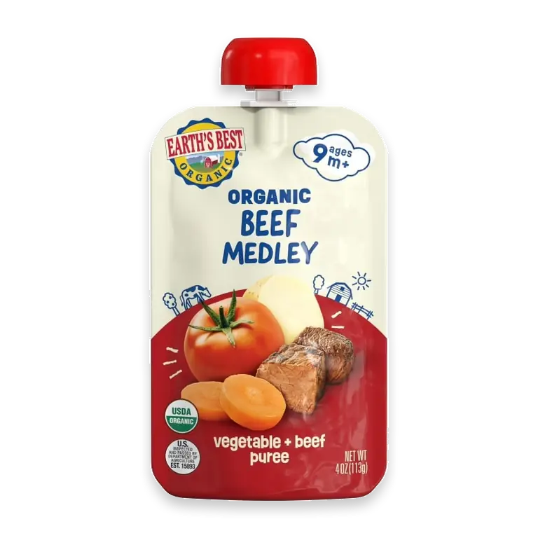 Organic Ages 9m+ Beef Medley Vegetable + Beef Puree