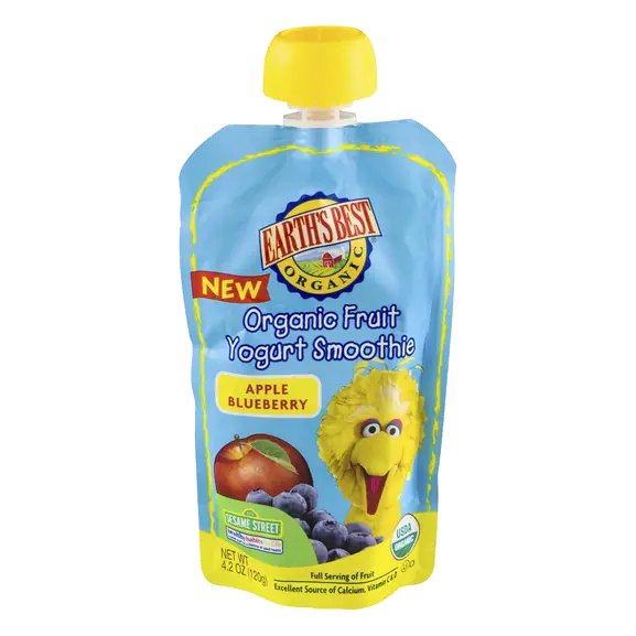 Apple Blueberry Organic Fruit Yogurt Smoothie