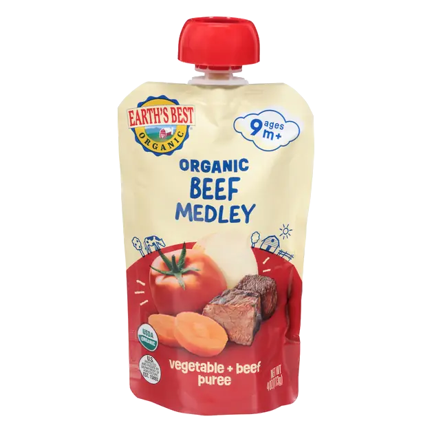 Organic Baby Food Beef Medley Puree