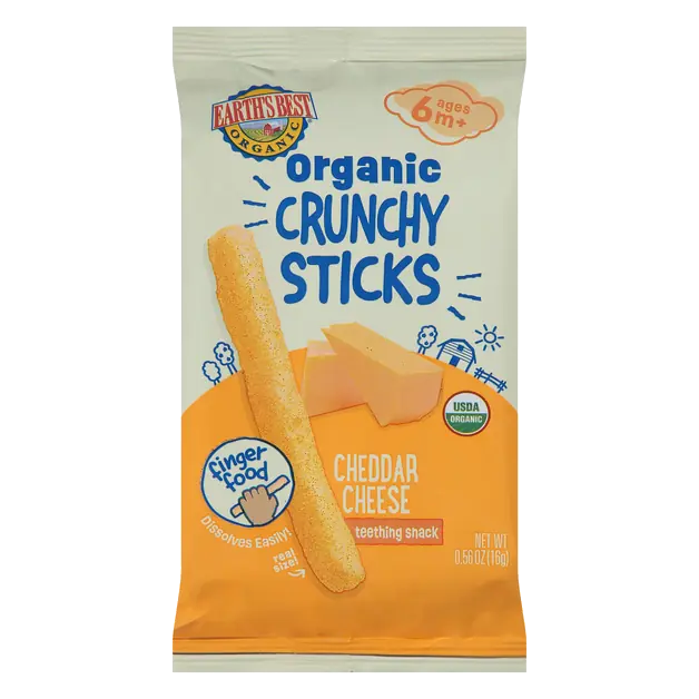 Organic Crunchy Sticks Cheddar Cheese Teething Snack
