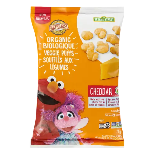Organic Garden Veggie Puffs Cheddar 71 g
