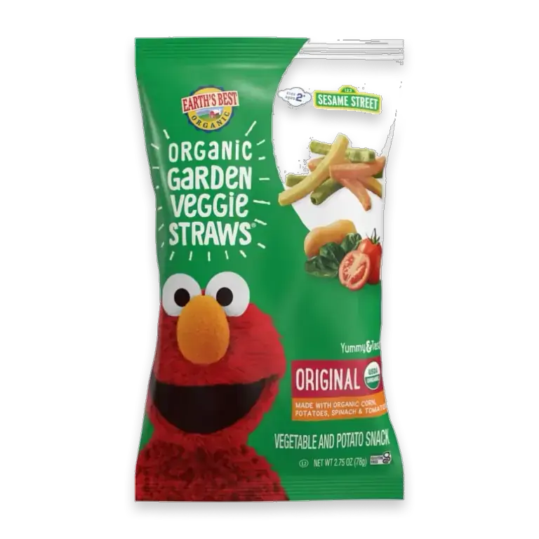 Organic Garden Veggie Straws for Toddlers 2 Years Old and Up, Original Flavor
