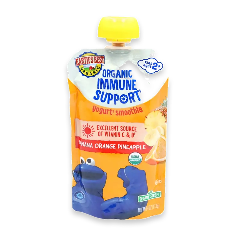 Organic Immune Support Banana Orange Pineapple Yogurt Smoothie
