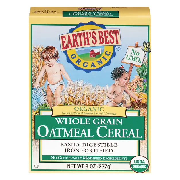 Organic Iron Fortified Whole Grain Oatmeal Baby Cereal