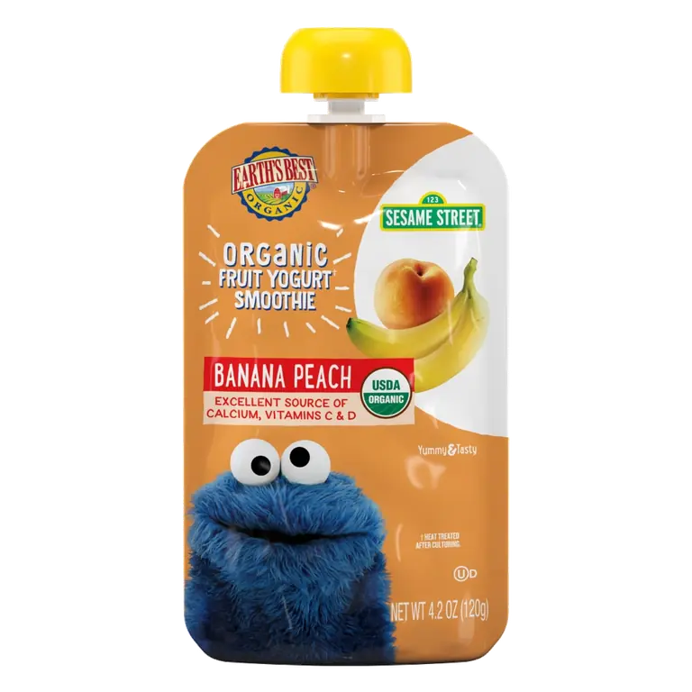 Peach Banana Organic Fruit Yogurt Smoothie