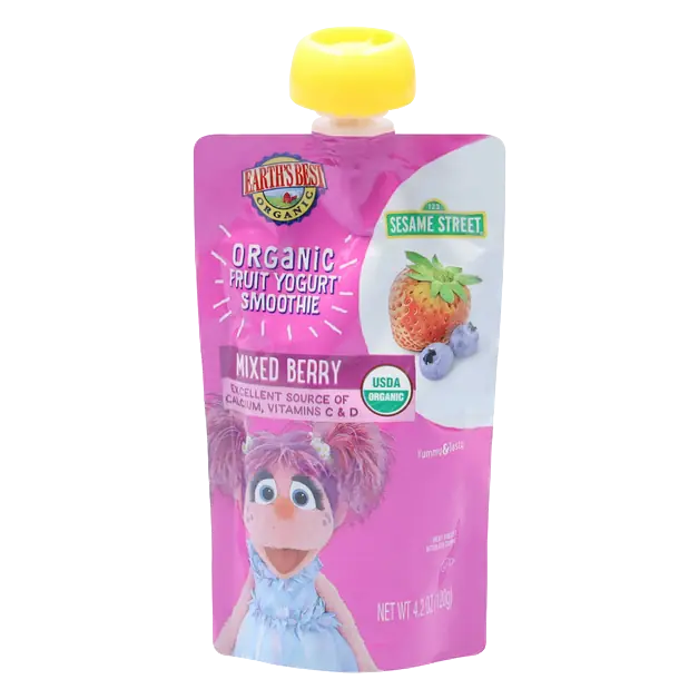 Organic Sesame Street Mixed Berry Fruit Yogurt Smoothie