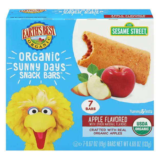 Organic Sesame Street Sunny Days Apple Snack Bars - 7 ct