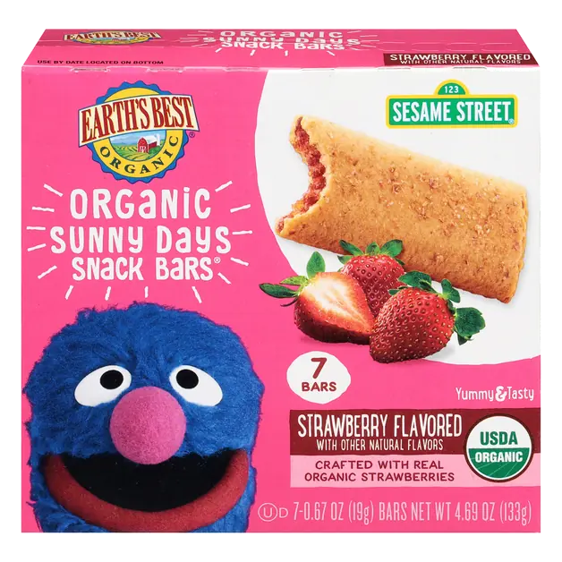 Organic Sesame Street Sunny Days Strawberry Snack Bars - 7 ct